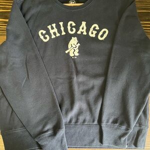 Vintage 47 Brand Chicago Cubs Navy Crewneck Sweater